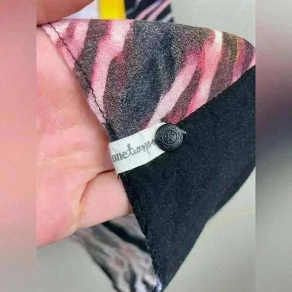 ONE TEASPOON Womens 6 Artsy Wear Sleeveless Tank Top Tunic Scoop Neck Back Multi - Picture 6 of 13